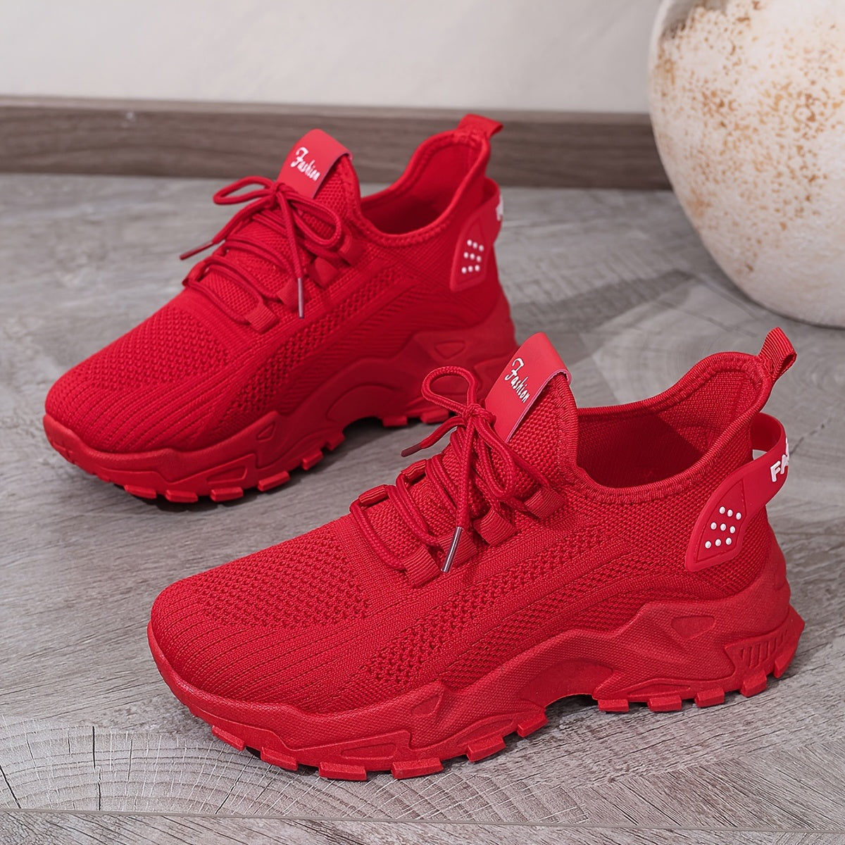 Women'S Breathable Knit Mesh Sneakers - Lightweight Running Shoes with Non-Slip EVA Sole - Comfortable All-Season Casual Walking Footwear, Black & White Options, Low-Top Lace-Up Design, Walking Shoes