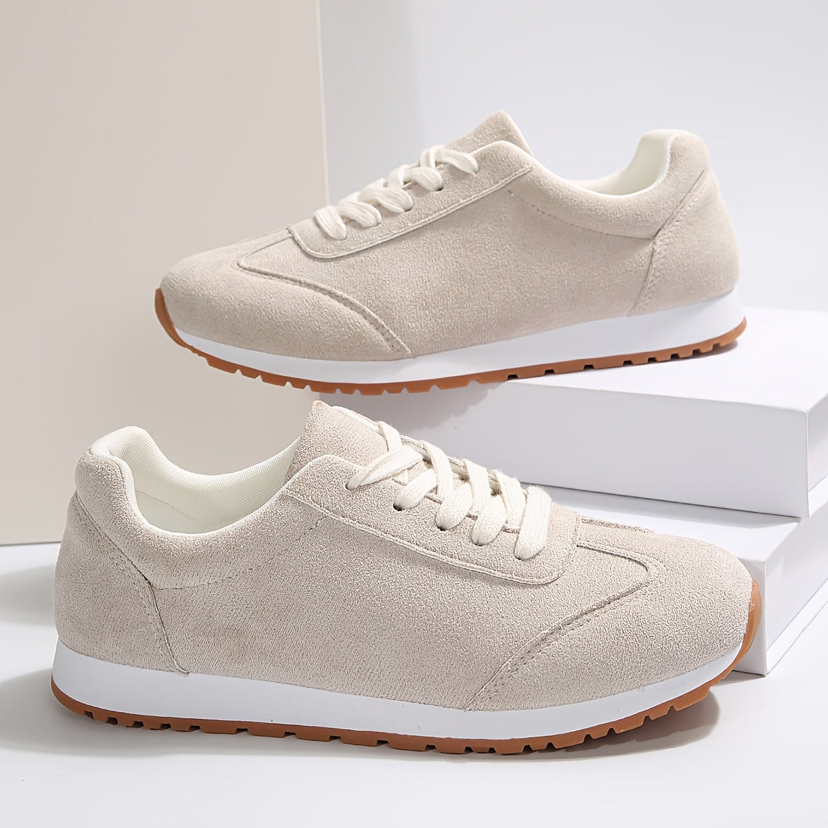 Women'S Lightweight Fabric Sneakers, Breathable Soft Versatile Casual Sports Shoes with TPR Sole and Man Made Insole