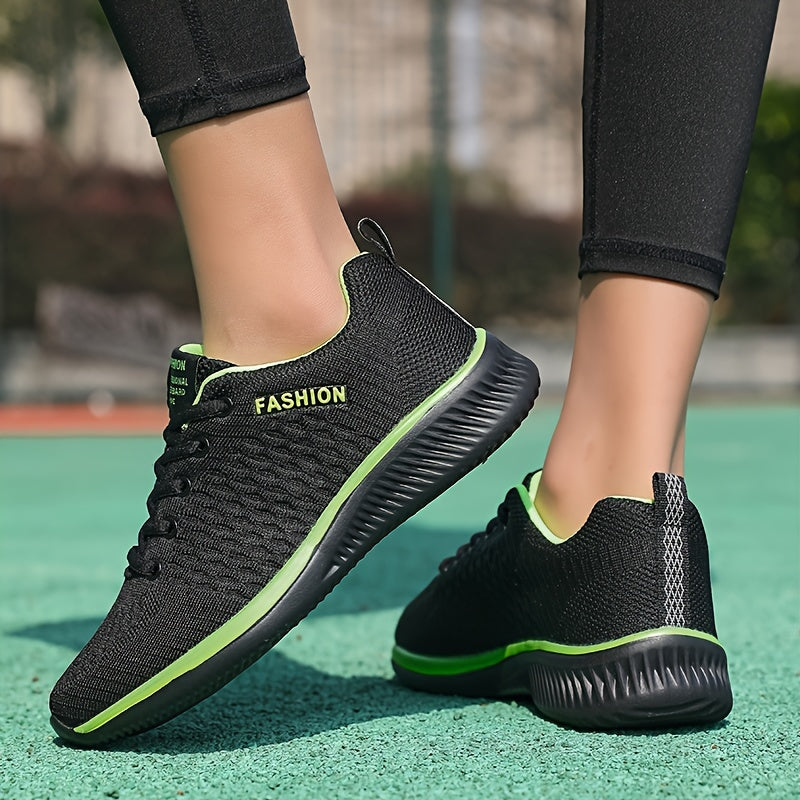Women's Lightweight Lace-Up Casual Sneakers, Breathable Soft Sole Platform Lace Up Walking Shoes, Comfortable Fashion Footwear plus size