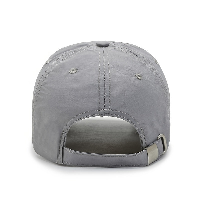 Unisex Polyester Baseball Cap, Quick-Dry Breathable Duck Hat with Reflective Strip, Sun Protection Snap Closure, Hand Wash Only, Stretch Fit for Spring/Summer Outdoor Travel Sports