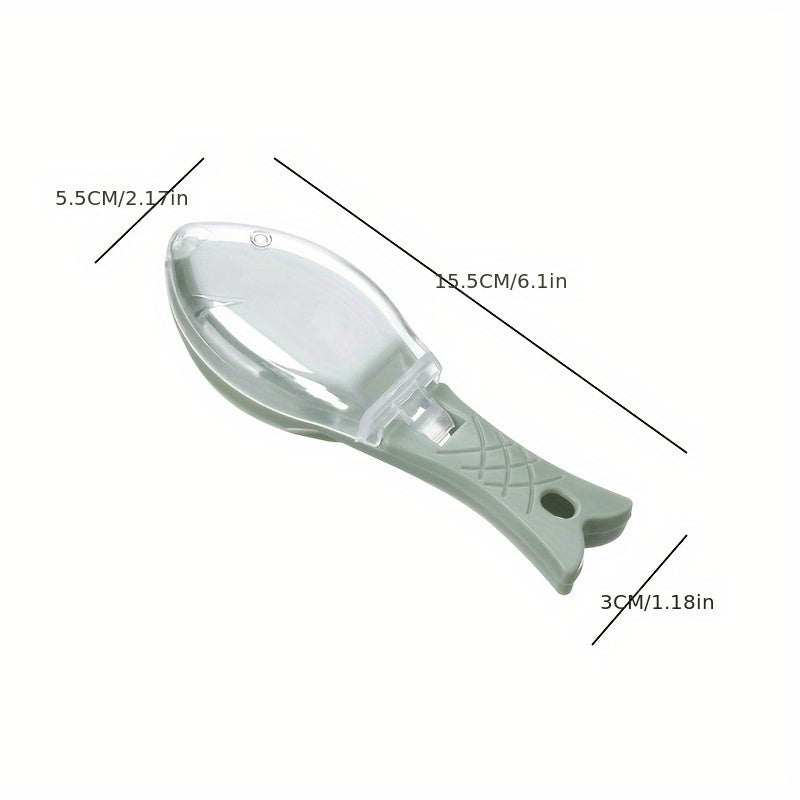 1pc KitchenCraft Fish Scale Remover with Storage Box - Easy-Clean Scraper for Dining, Efficient Fish Scale Cleaning Tool