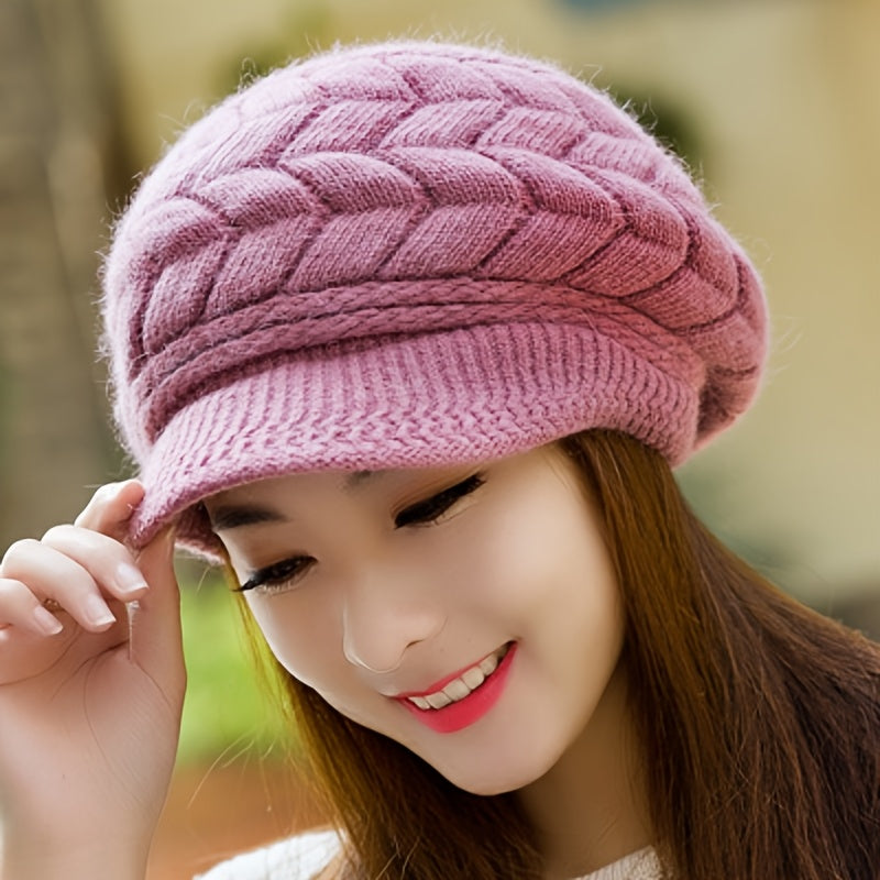 Women's Wool Beret Hat Warm Autumn Winter Outdoor Cap