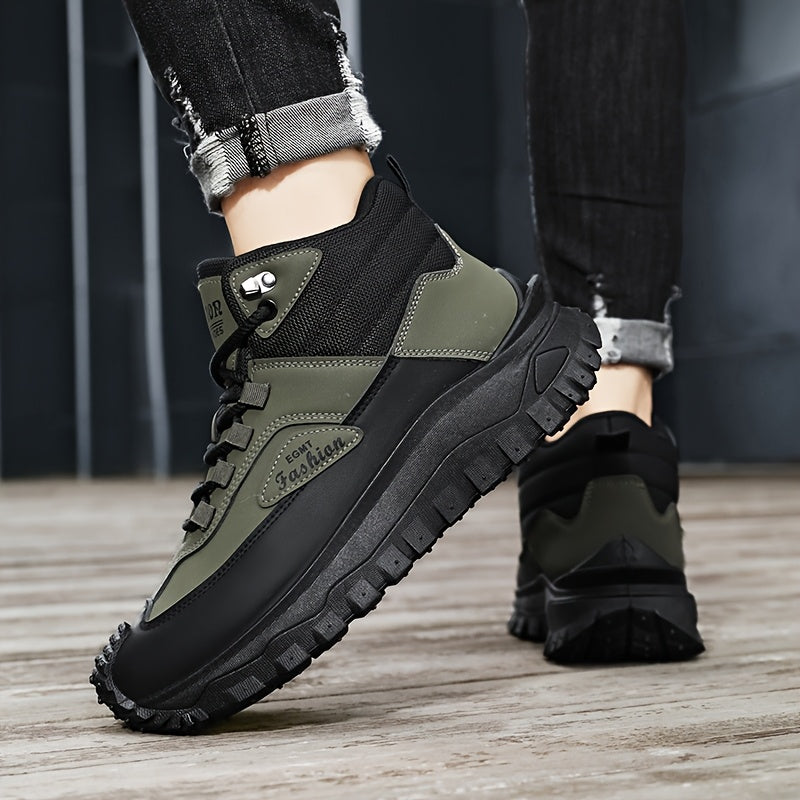 Men'S Outdoor Hiking Boots - Breathable PU Upper, Durable PVC Sole, Suitable for Trekking, Camping and Mountaineering | Military-Style Hiking & Camping Gear