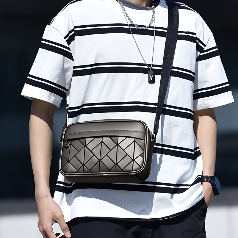 Men's Crossbody Bag with Adjustable Strap - Sleek Minimalist Purse, Spacious Interior for Everyday Commute, Formal Casual Outings - Durable Crossbody Backpack for Men