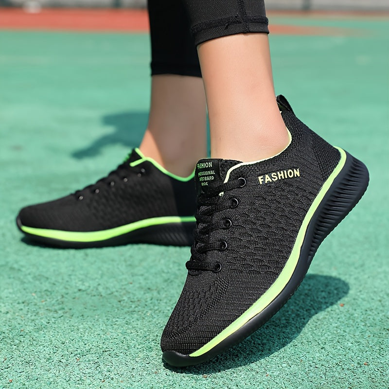 Women's Lightweight Lace-Up Casual Sneakers, Breathable Soft Sole Platform Lace Up Walking Shoes, Comfortable Fashion Footwear plus size