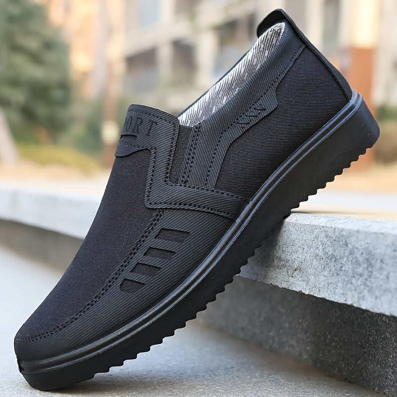 Men'S Fashion Loef Lace-Up Casual Sports Shoes, Breathable Mesh Upper, Anti-Slip Outsole, Round Toe, Fabric Upper Material, Fabric Inner Material, Faux Sole, Fabric Insole, Slip-On Closure, for Hiking, Outdoor, Daily Wear, Al