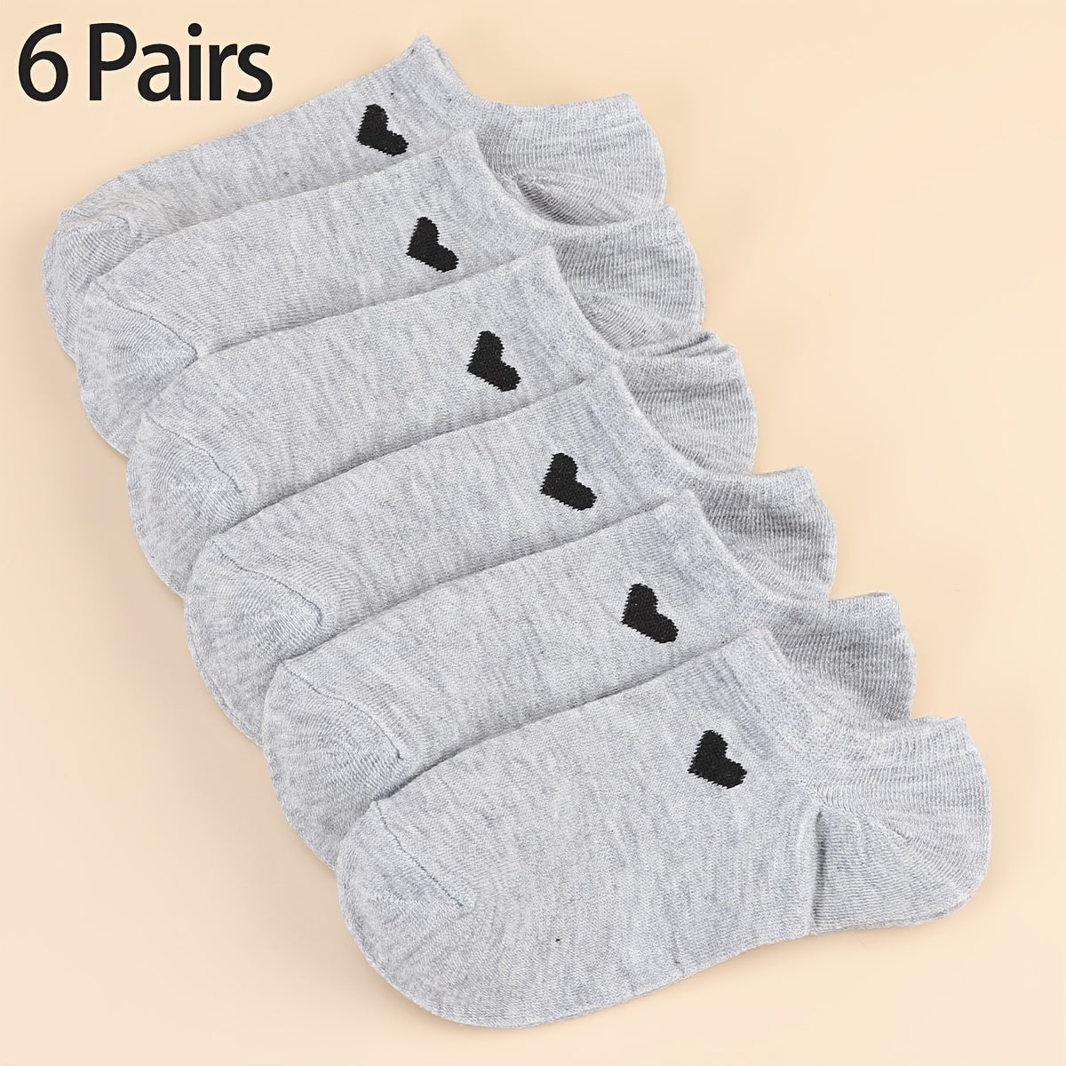 6/10pcs Breathable Ankle Socks - Soft, Moisture-Wicking & Comfortable for Casual Attire, Sports & Office - Versatile Solid Colors - Ayq