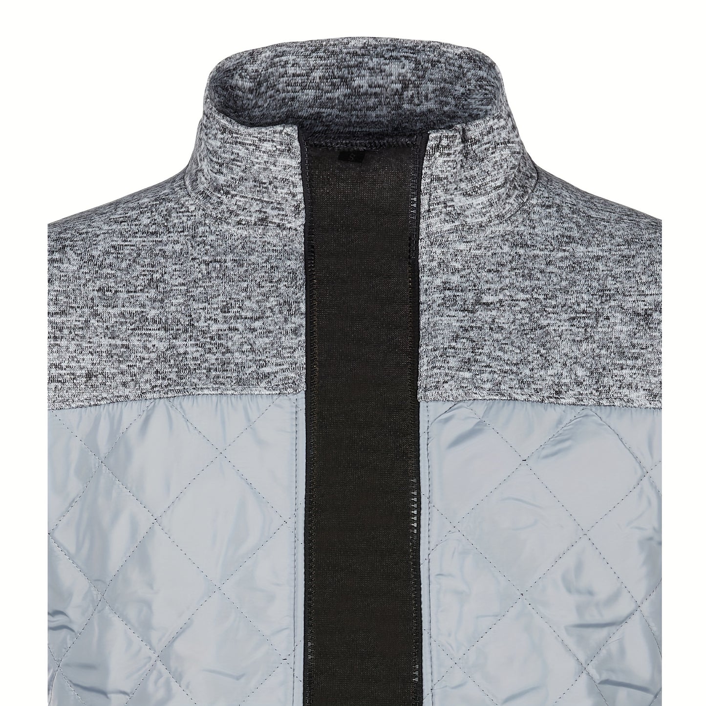 Men's Knitted Cardigan Jacket, Autumn Winter Casual Stand Collar Full Zip Coat, Long Sleeve Regular Fit Jacket