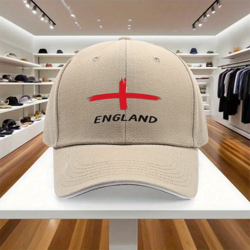 Adjustable England Cross Baseball Cap for Men & Women