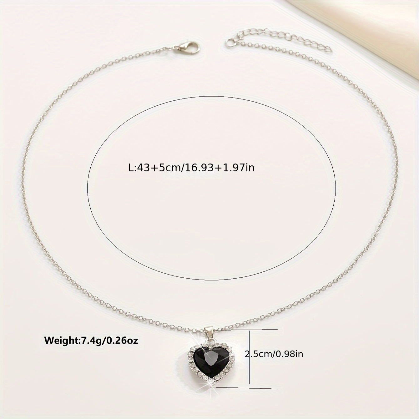 Birthstones Կախազարդ Վզնոց Սրտաձև Սինթետիկ Կապույտ Քարեր Ամբողջ Փայլուն Ցիրկոնիայից Կախազարդով Կանացի պարանոցի փայլուն շղթայով