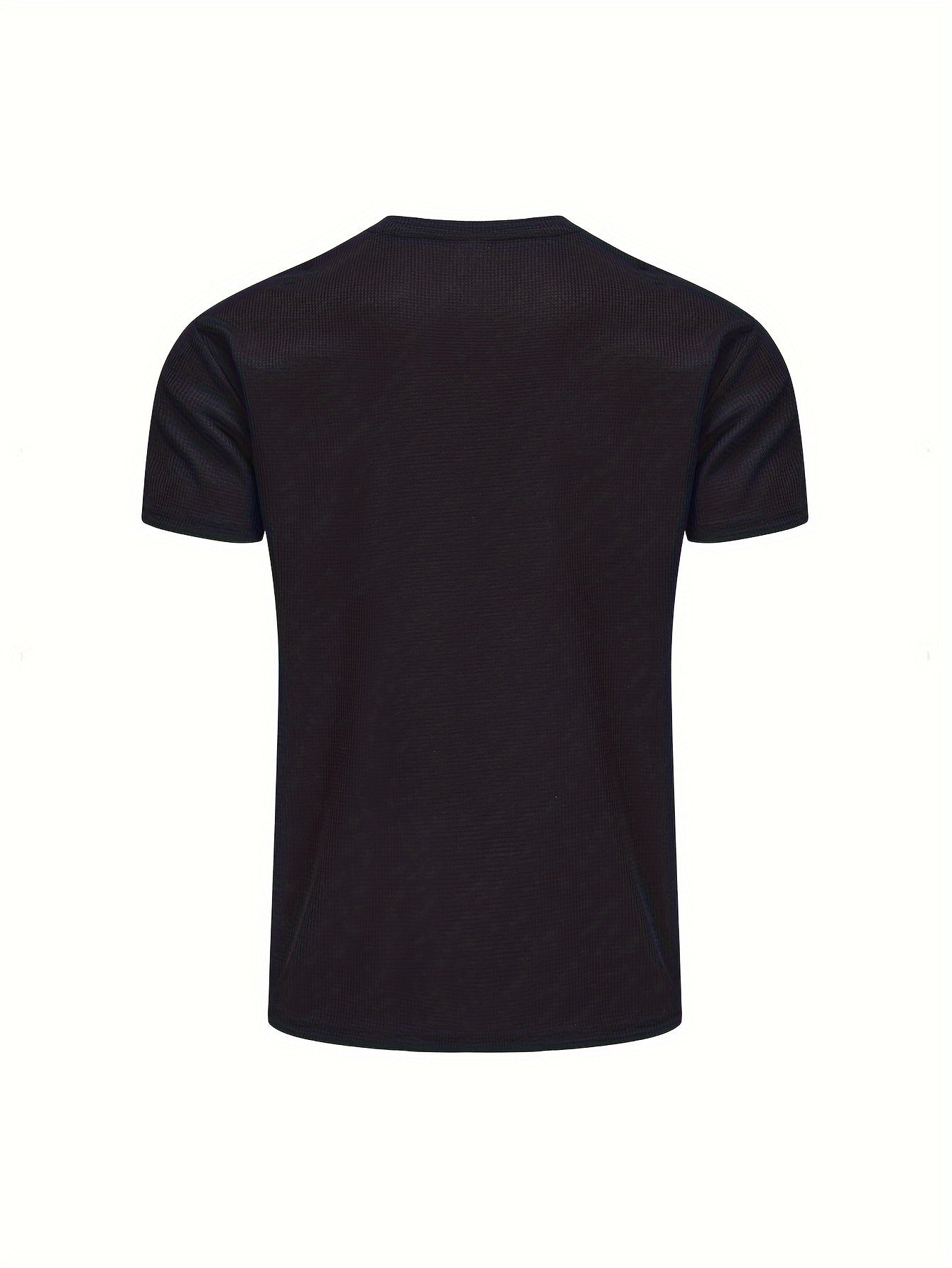 Men's Solid T-shirt With Chest Pocket, Casual Short Sleeve Crew Neck Tee, Men's Clothing For Summer Outdoor