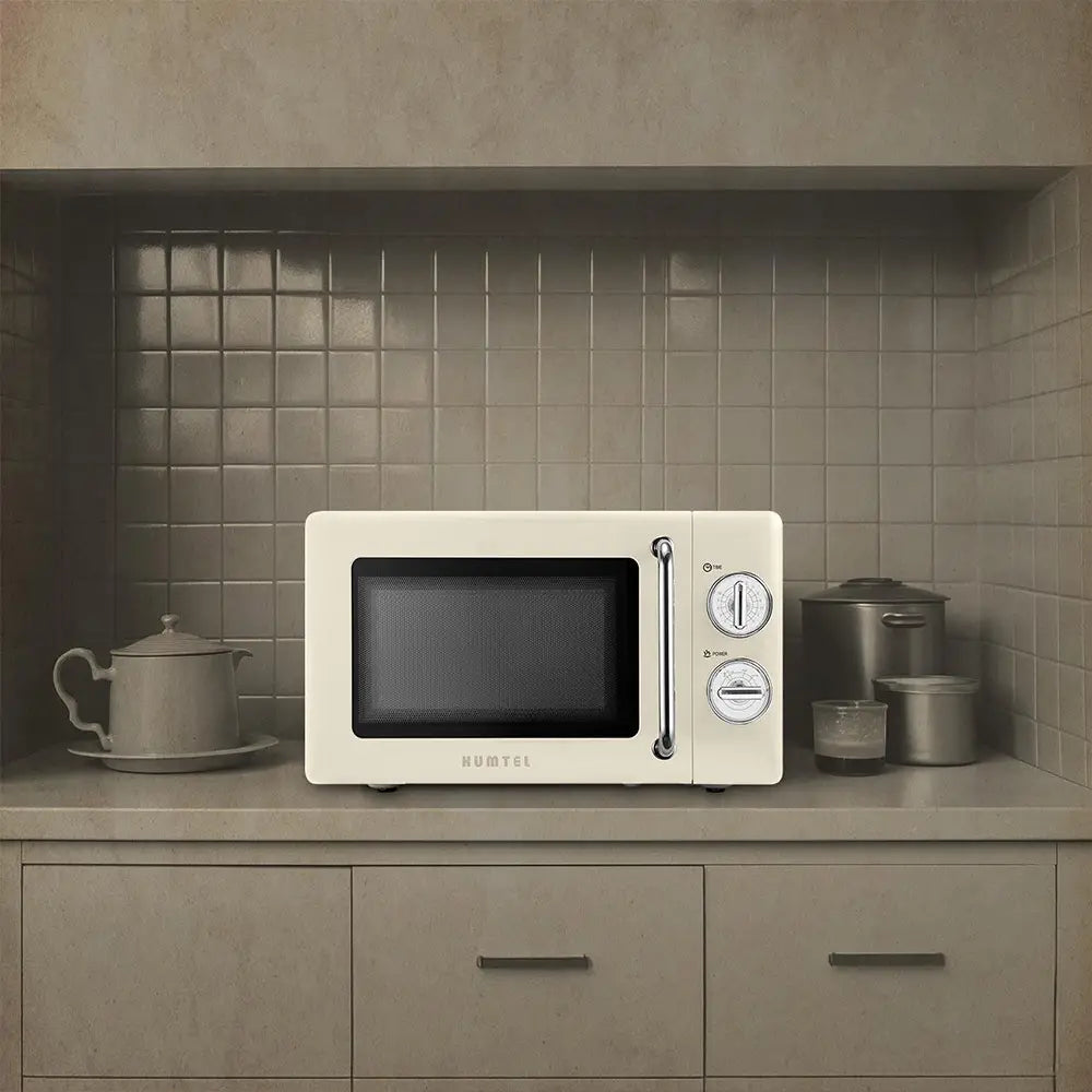 KUMTEL 20L Retro Microwave Oven 700W Mechanical Control