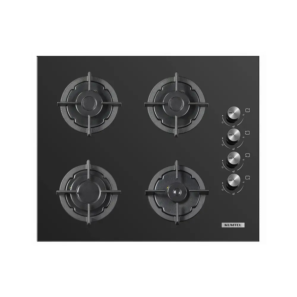 Kumtel Built-In Black Cooktop 60.5x52.5 cm, Modern Design