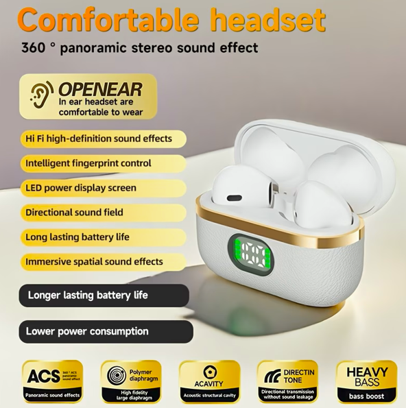 Wireless Earbuds – Hi‑Fi Sound & LED Display Case - ayq
