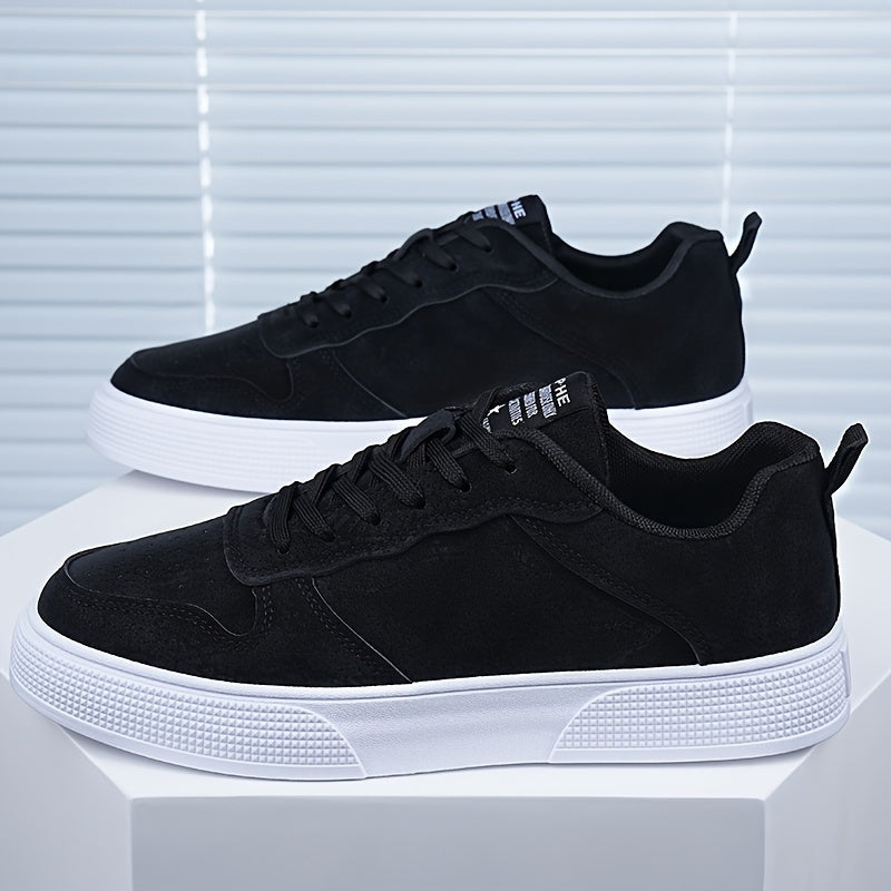Men's Plus Size Breathable Casual Sneakers - Versatile All-Season Green Skate Shoes with Soft PU/PVC Sole, Lace-Up, Round Toe Design for Business & Social Events