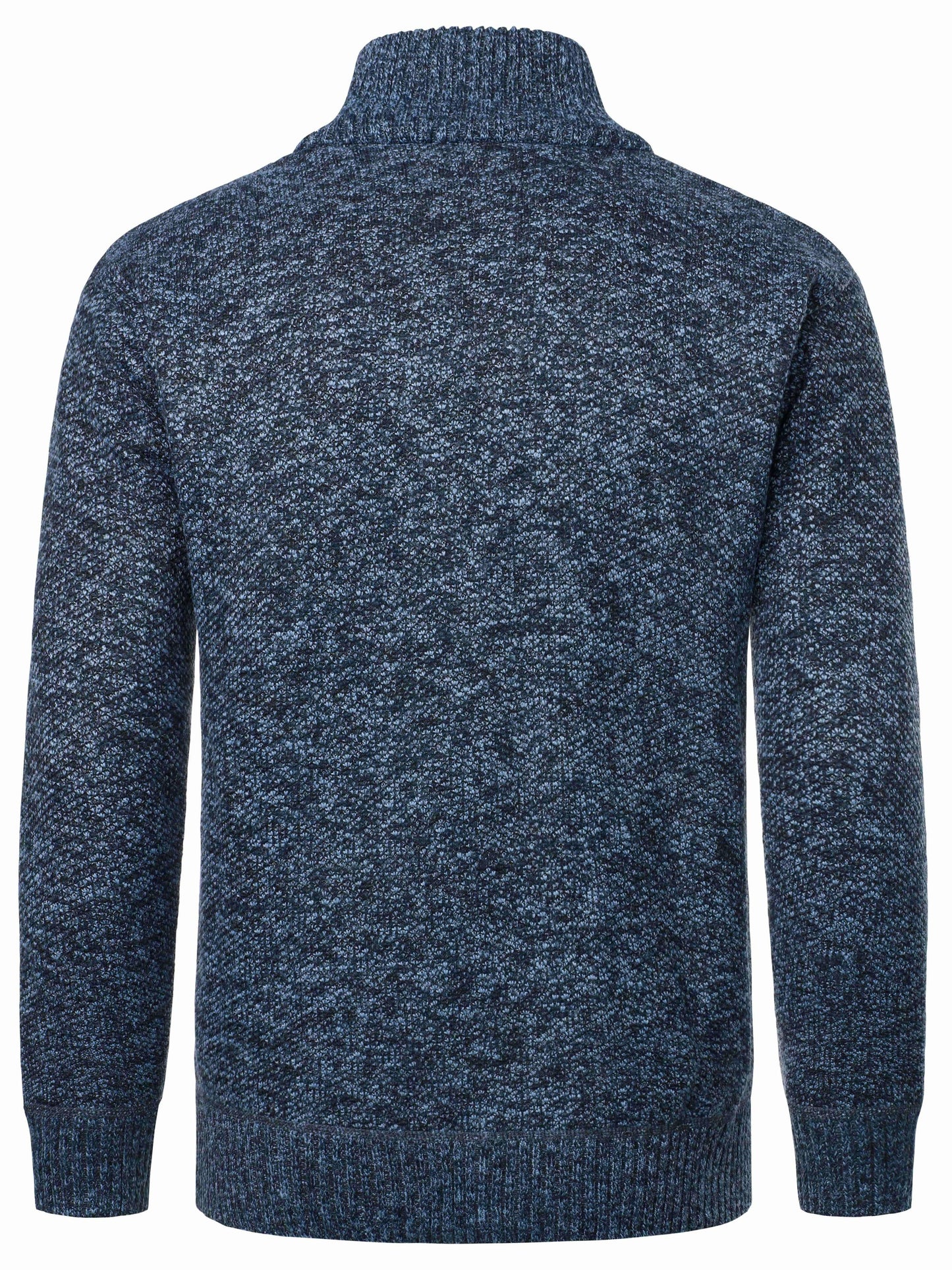 1pc Men'S Casual Style Knit Cardigan - 100% Polyester, Solid Color, Long Sleeve, Regular Fit, Stand Collar, Zip-Up, Umbrella Hem, Non-Stretch Fabric - Fashionable All-Match Pullover for Autumn/Winter