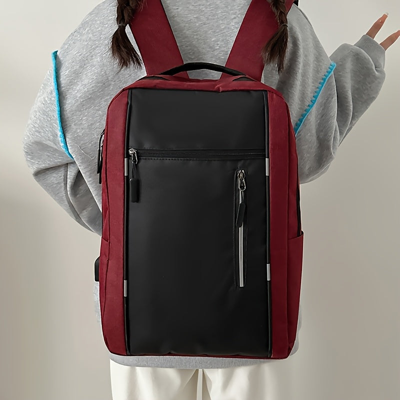 Three-piece minimalist computer backpack set, consisting of a lightweight shoulder bag, chest bag, and wallet, suitable for daily commuting and business use