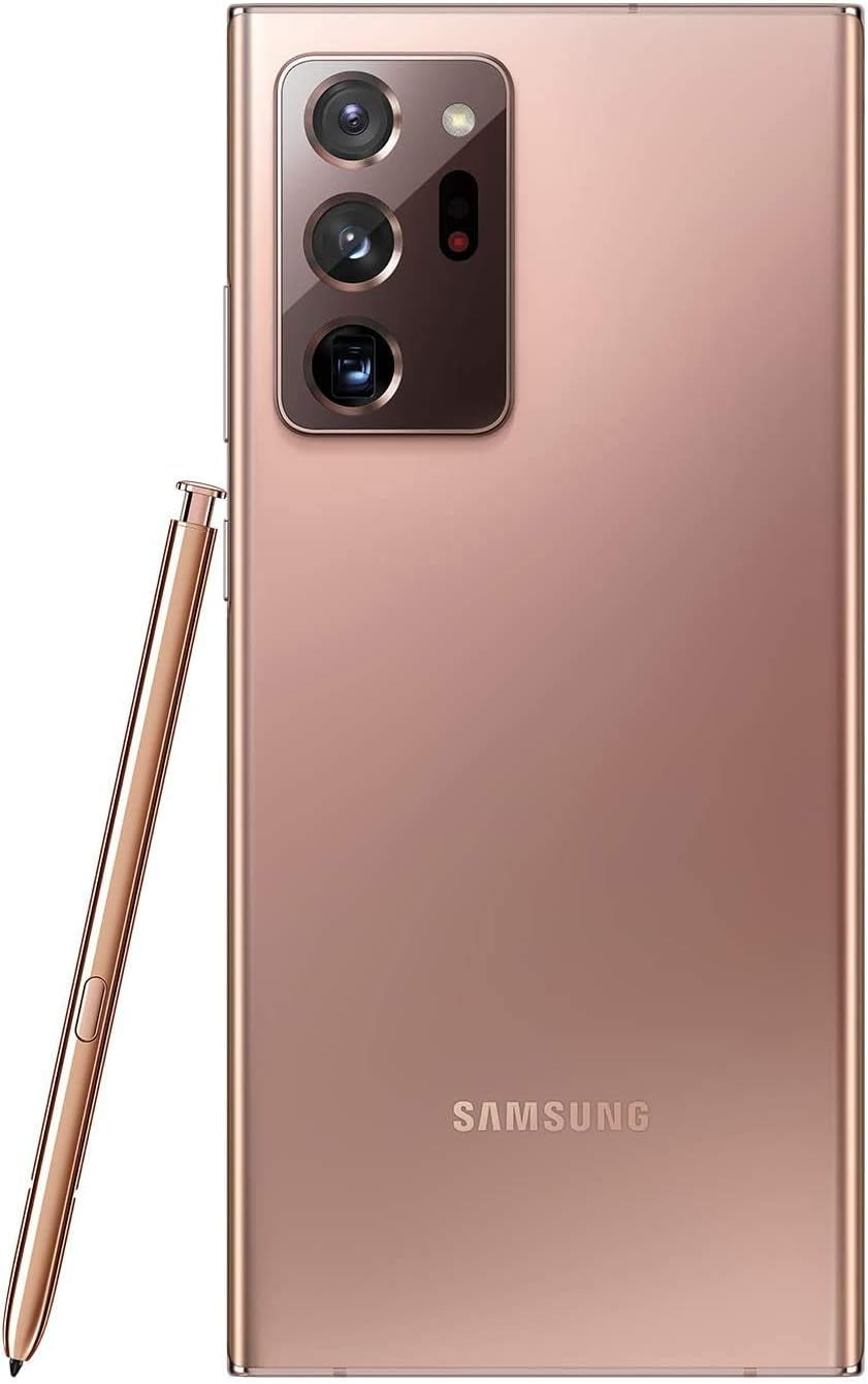 SAMSUNG Galaxy Note 20 Ultra 5G Cell Phone, Factory Unlocked Android Smartphone, 128GB, S Pen Included, Mobile Gaming, 6.9” Infinity-O Display Screen, Long Battery Life, US Version, Mystic Bronze