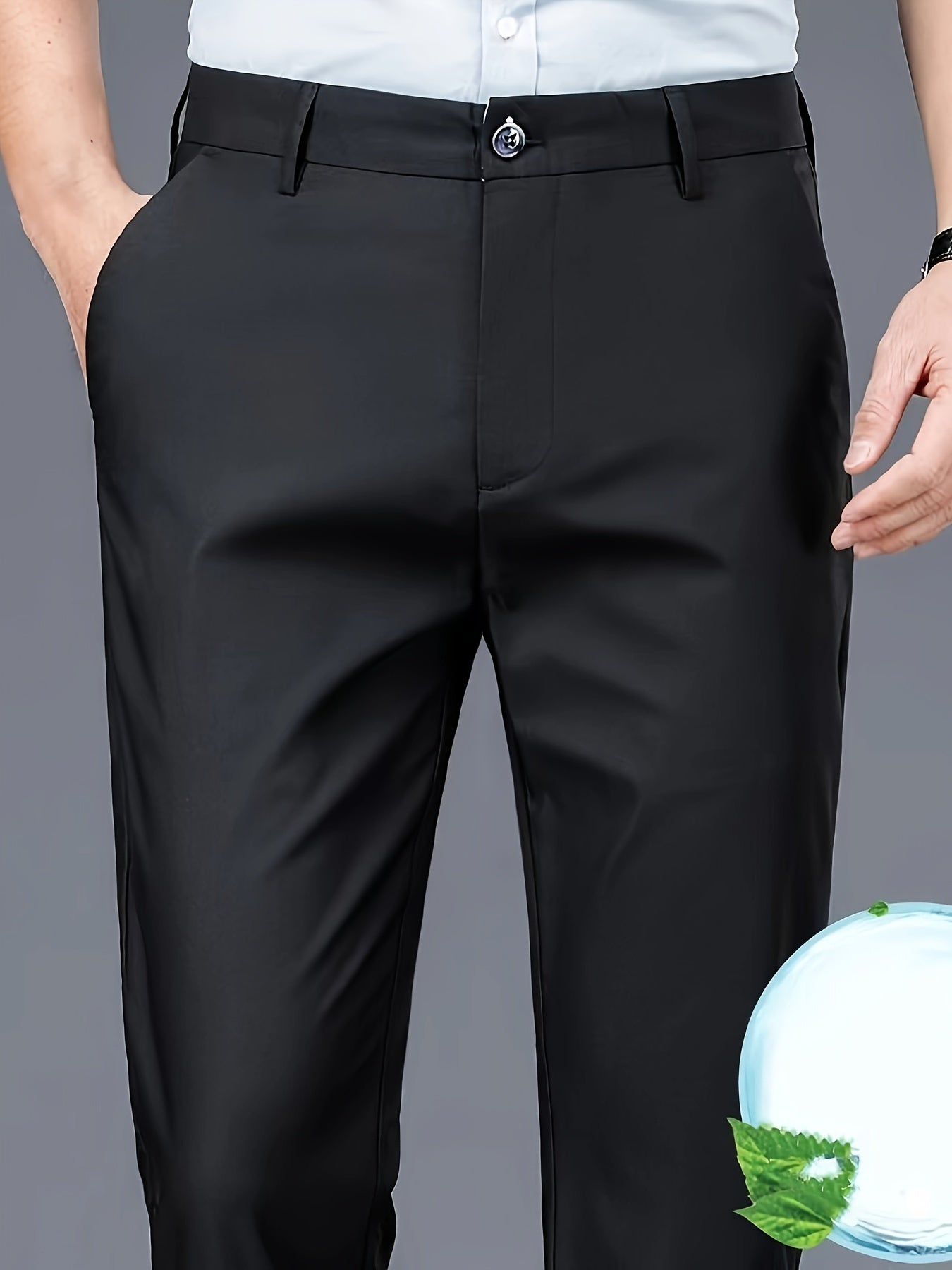 Men's straight-leg suit pants, which can be used as professional formal wear or thick casual pants for autumn and winter.