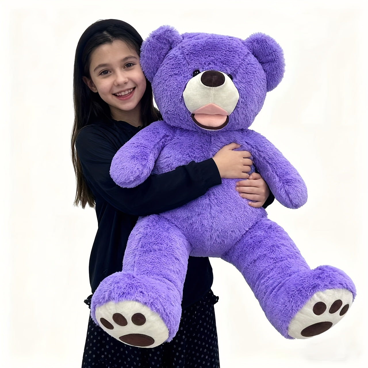 95Cm/37.4In Cartoon Plush Doll Large Bear Stuffed Toy Home Essentials Soft Plush Animals Big Bear Home Decor Party Adorable for Children Ideal Gift for Birthdays And Holidays