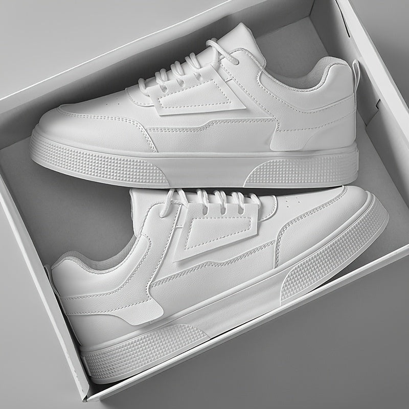 Men'S Stylish Low-Top Sneakers - Comfortable, Versatile Lace-Up with Durable PVC Sole, Ideal for Outdoor Activities, Casual Wear, and Skateboarding, Casual Footwear Minimalist Design Comfortable Footwear