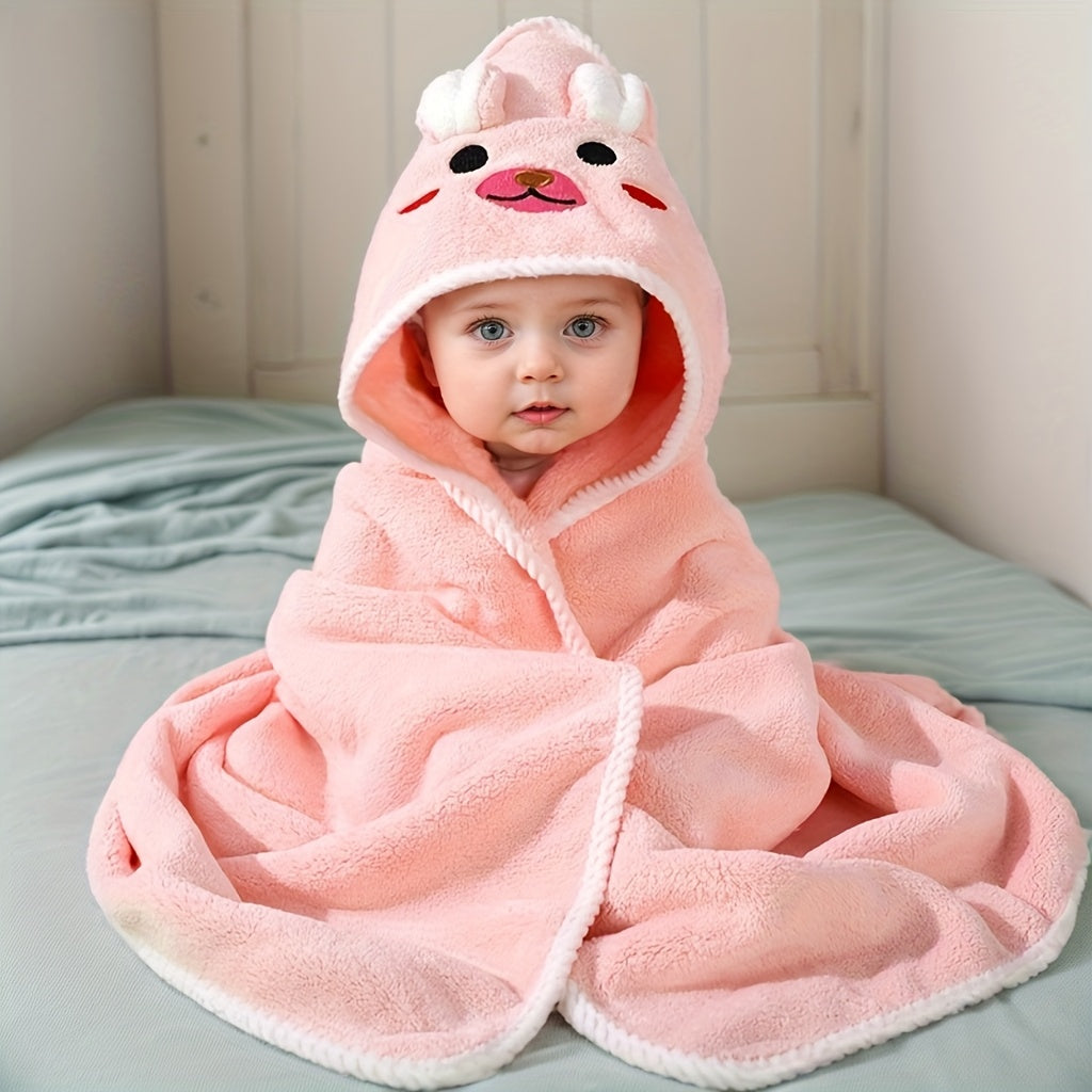 Adorable Cartoon Youngsters' Bath Towel - Soft, Absorbent & Wearable - Perfect for Showers & Gifts