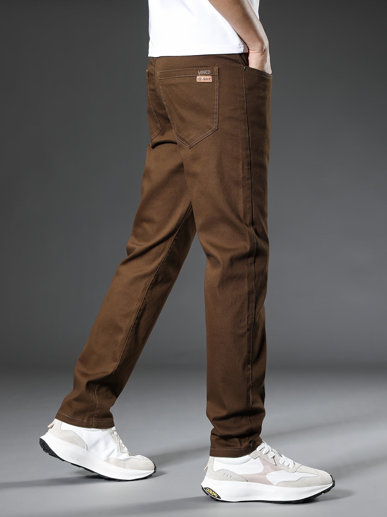 Men's Slim Fit Straight-Leg Stretch Denim Pants for Summer