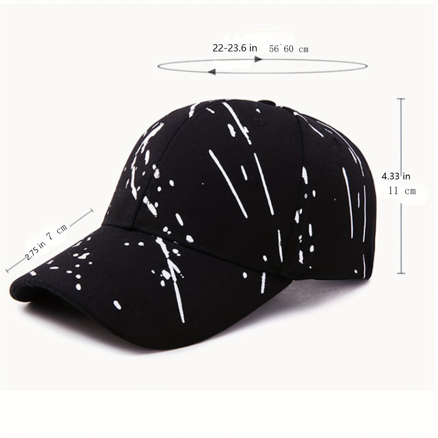 Graffiti Print Simple Baseball Cap Trendy Solid Color Hip Hop Dad Hat Unisex Lightweight Couple Sun Hats For Women Men