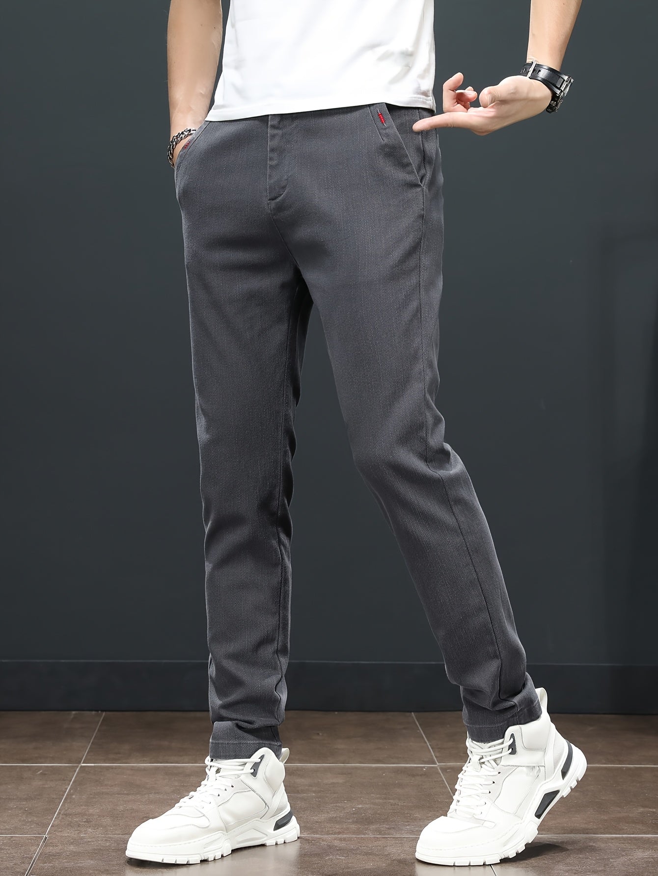 Men'S Spring Casual Trousers, Lightweight Business Outdoor Straight-Leg Pants, Versatile And Stylish for Spring And Autumn, Suitable for Sports And Formal Occasions.