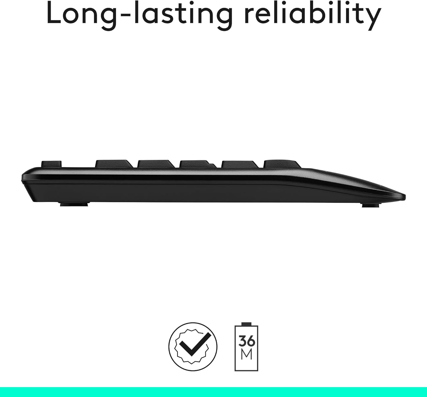 Logitech MK345 Wireless Combo Full-Sized Keyboard with Palm Rest and Comfortable Right-Handed Mouse, 2.4 Ghz Wireless USB Receiver, Compatible with PC, Laptop,Black