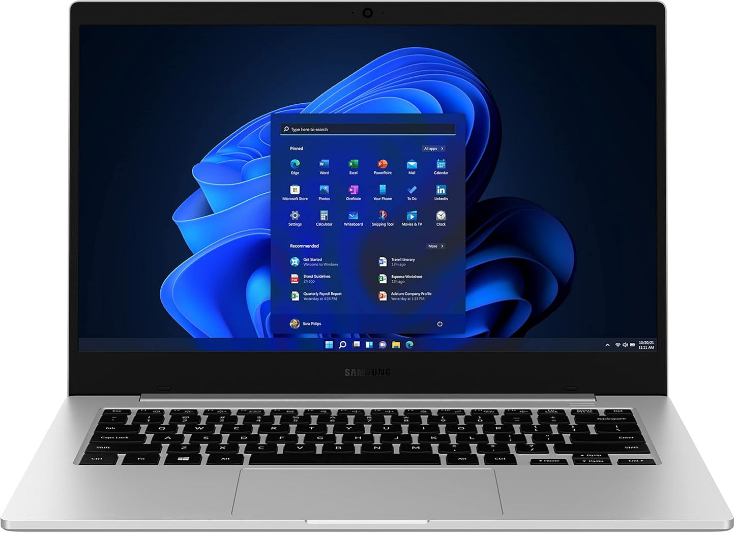 SAMSUNG Galaxy Book Go Laptop Computer PC Power Performance 18-Hour Battery Compact Light Shockproof Design WFH Ready Wifi 5, Silver, 128GB