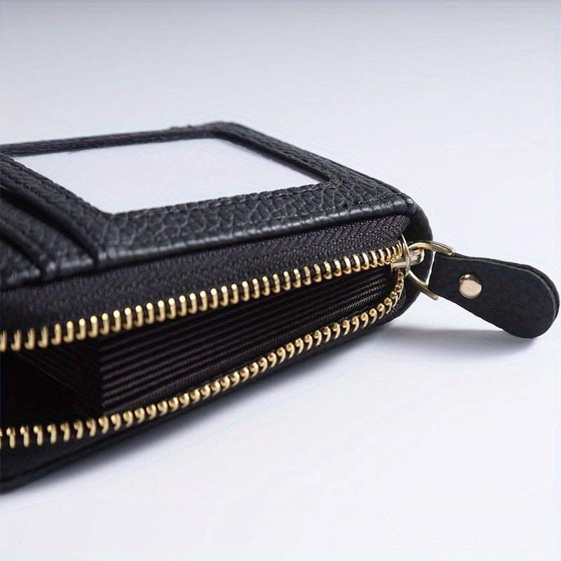Men's Simple Casual PU Leather Card Holder Coin Purse Fashion Credit Card Bag