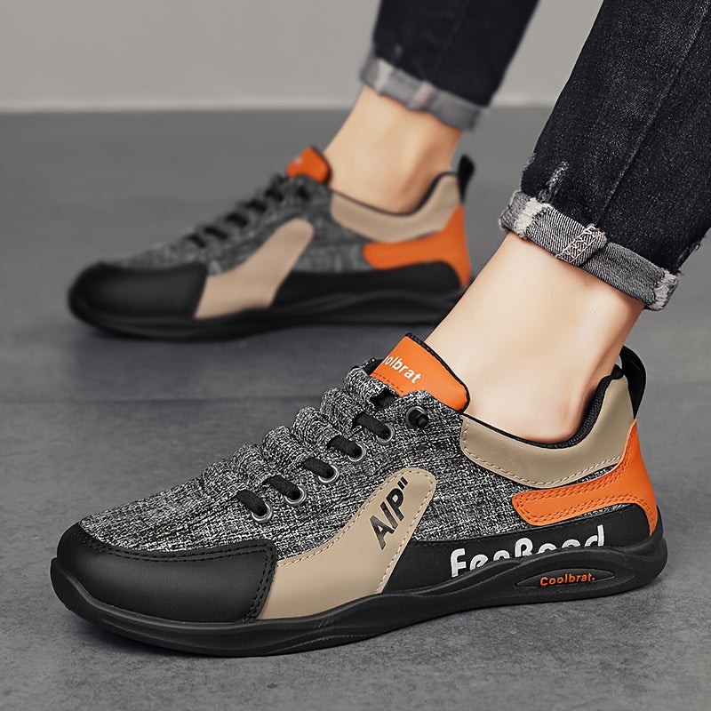 Men's Vintage Old School Style Sneakers, Comfy Non Slip Durable Canvas Breathable Shoes, Men's Footwear
