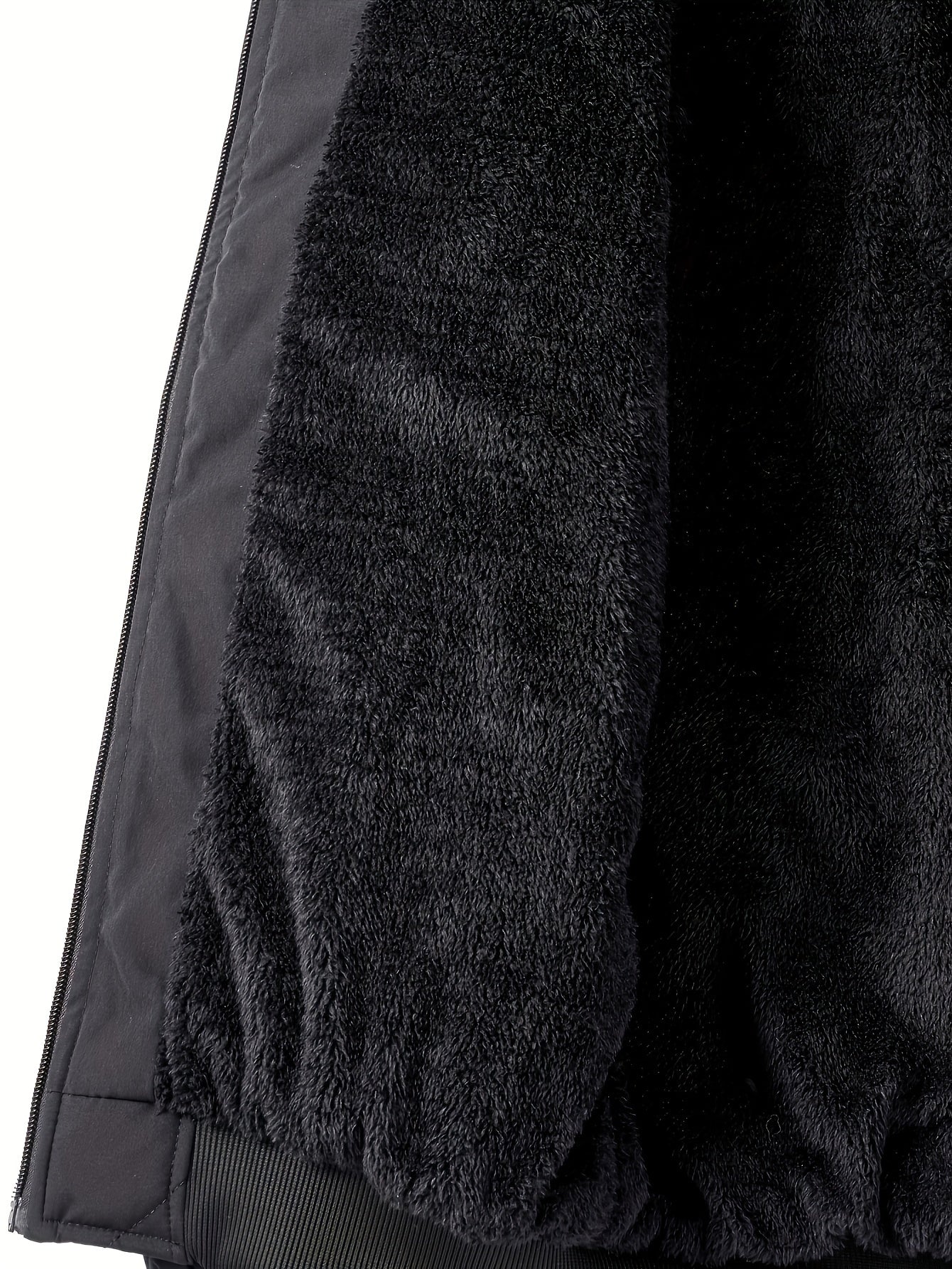 Men's Casual Fleece-Lined Hoodie Jacket - Warm, Windproof Zip-Up Coat with Quilted Design for Fall/Winter, Winter Coat
