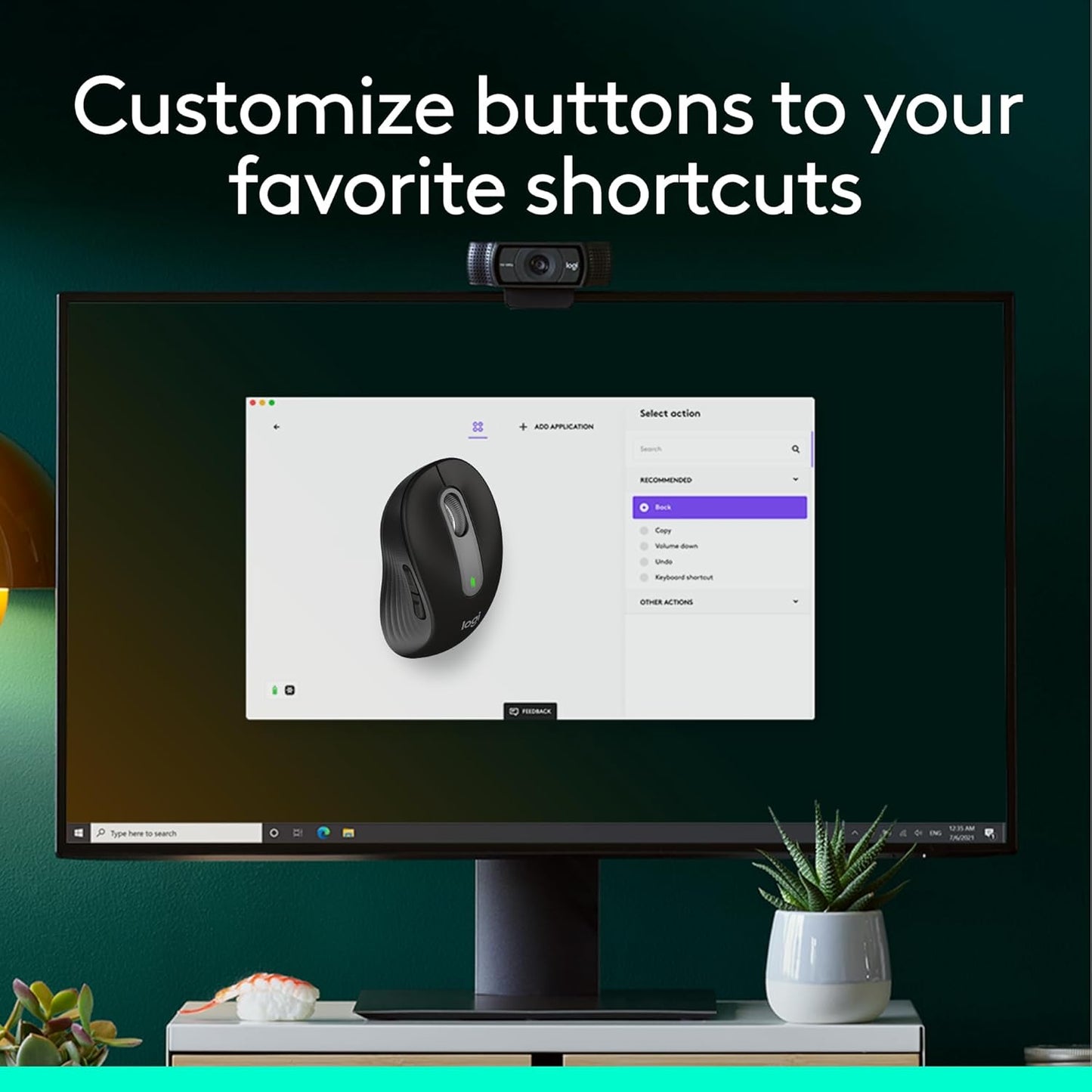 Logitech Signature M650 Wireless Mouse - for Small to Medium Sized Hands, 2-Year Battery, Silent Clicks, Customizable Side Buttons, Bluetooth, for Pc/Mac/Multi-Device/Chromebook - Black