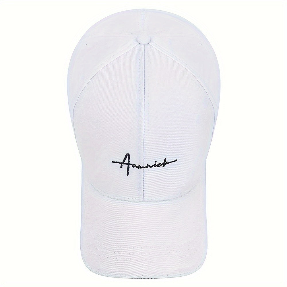 Simple Letter Embroidery Baseball Cap Hip Hop Solid Color Sports Hat Lightweight Adjustable Dad Hat For Women Men