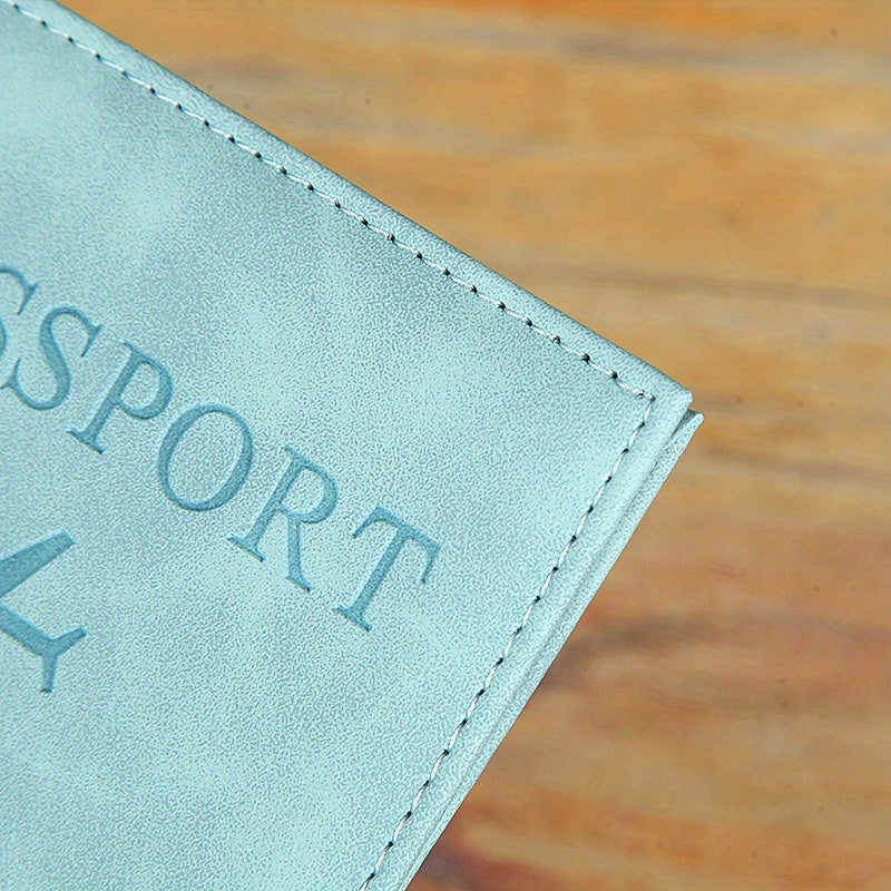 PU Simple Passport Holder Passport Protection Case Ճանապարհորդական անձնագրի ID կրեդիտ քարտի կափարիչ