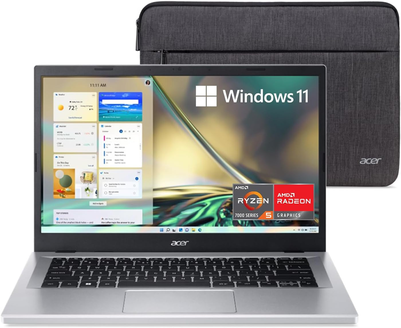 Acer Aspire 3 A315-24P-R7VH Slim Laptop | 15.6" Full HD IPS Display | AMD Ryzen 3 7320U Quad-Core Processor | AMD Radeon Graphics | 8GB LPDDR5 | 128GB Nvme SSD | Wi-Fi 6 | Windows 11 Home in S Mode