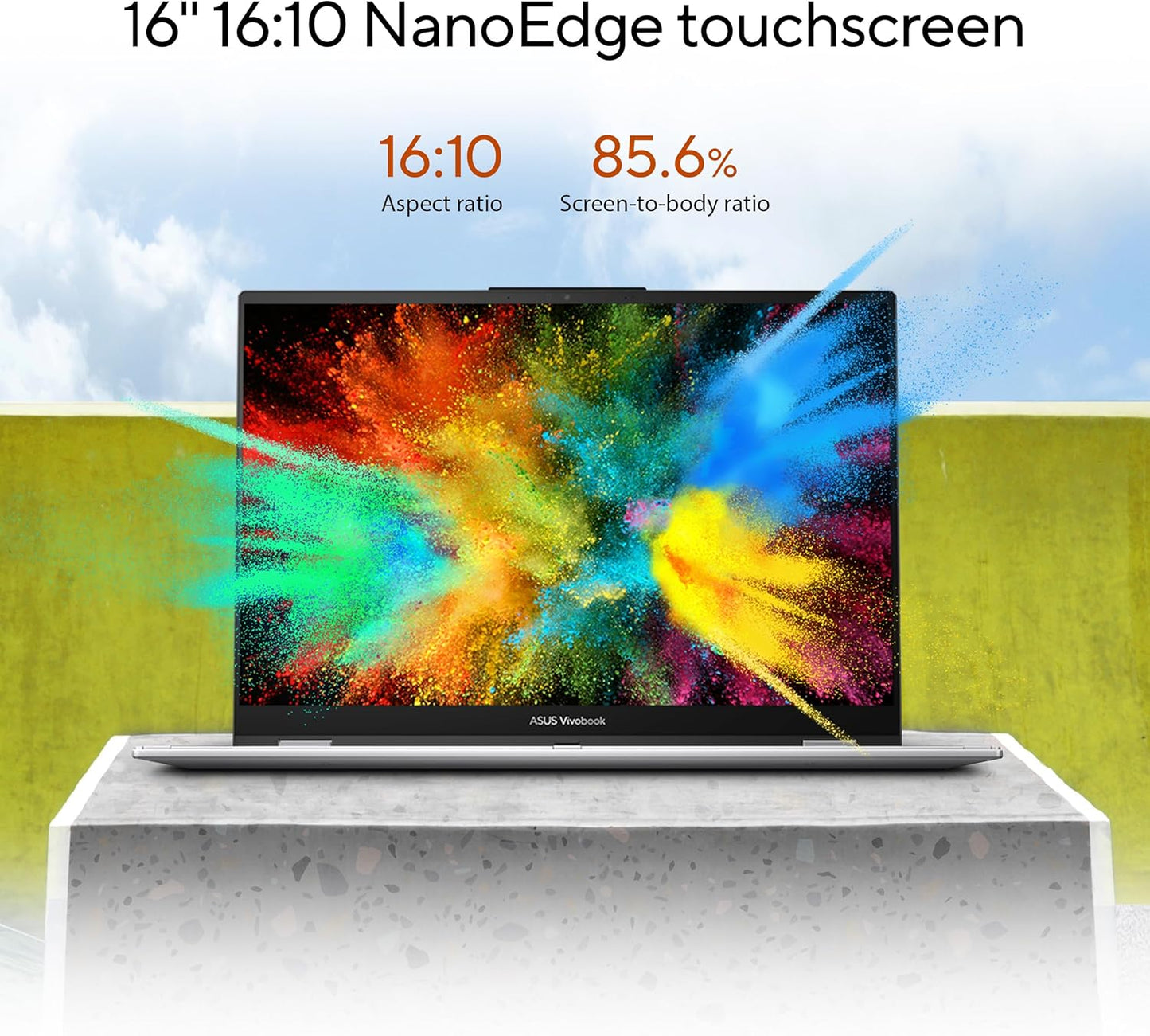 ASUS Vivobook S 16 Flip 16” WUXGA Touch Laptop, AMD Ryzen™ 7 7730U, AMD Radeon™ Vega 7 Graphics, 16GB Memory, 512GB SSD, Cool Silver, TN3604YA-AS76