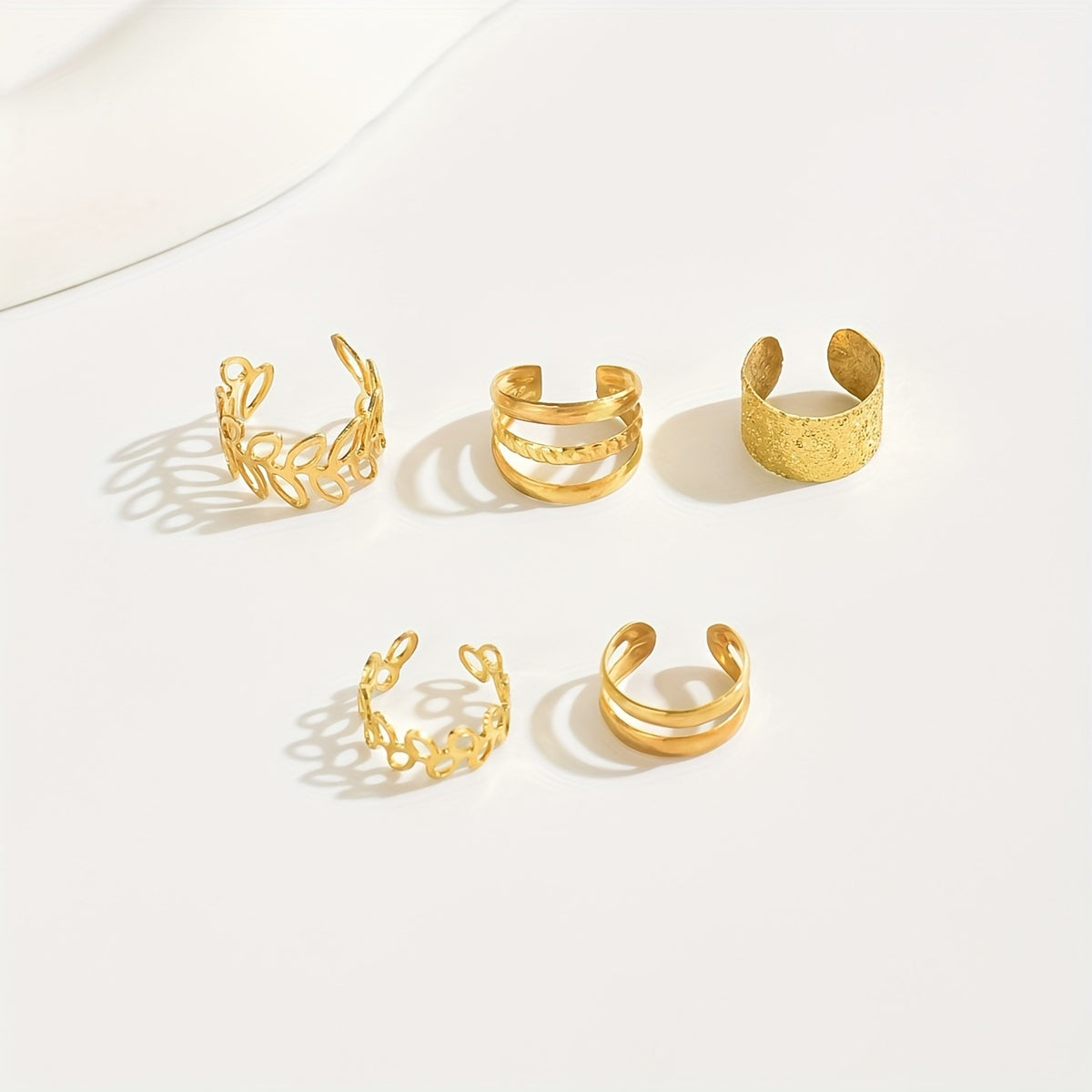 5pcs/set Fashion Trendy Design Classic Elegant Women's Ear Cuff, Iron Jewelry Set, For Women Daily Party Holiday Wearing