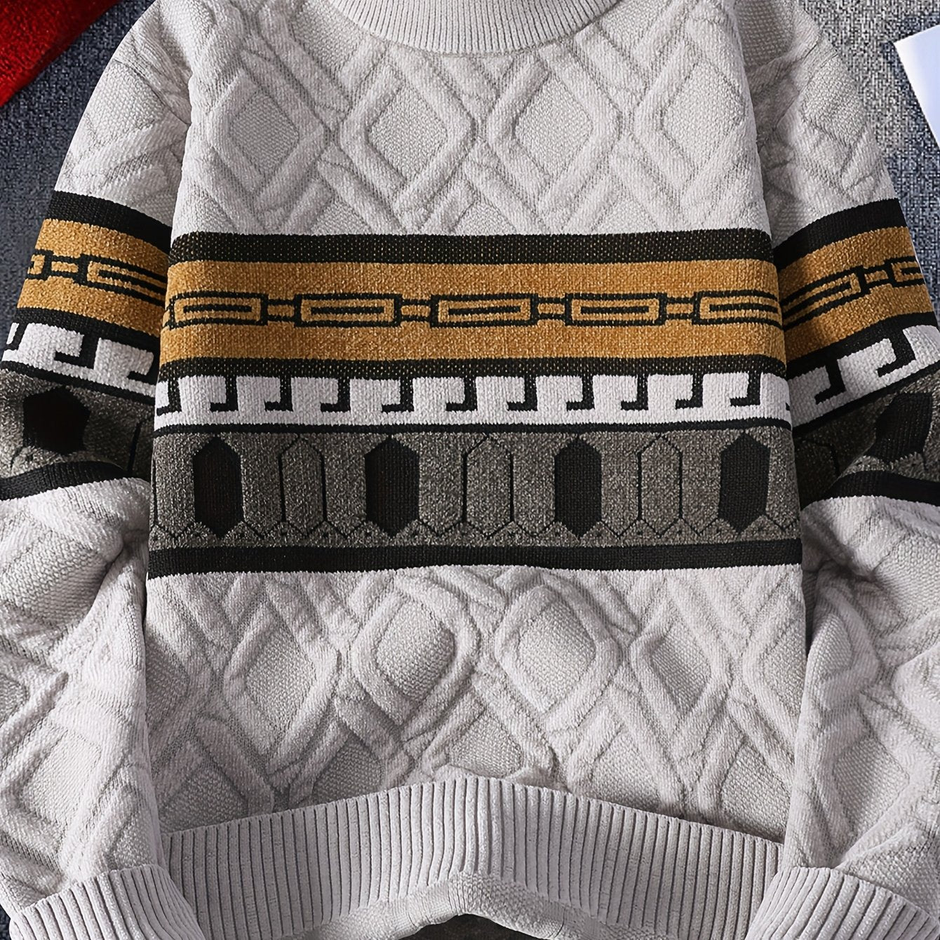 2025 թվականի աշնանային և ձմեռային նոր տղամարդկանց սվիտեր կորեական ոճով՝ ազատ կլոր վզով, տաք գործվածքով և նորաձև ոճով