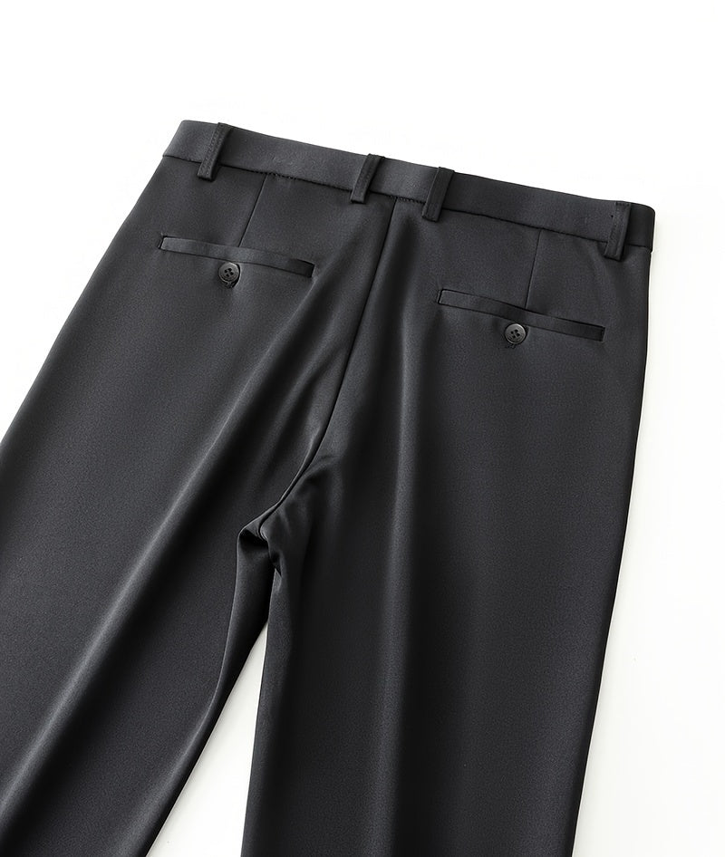 Men's Straight Leg Solid Color Pants, Men's Classic Design Pants, Versatile For Business And Casual Wear