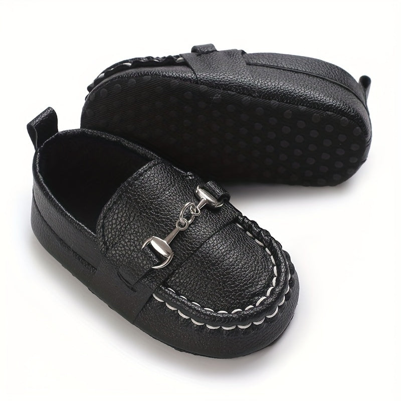 Casual Solid Color Slip On Sneakers For Baby Boys, Lightweight Non-slip Walking Shoes For Spring And Autumn
