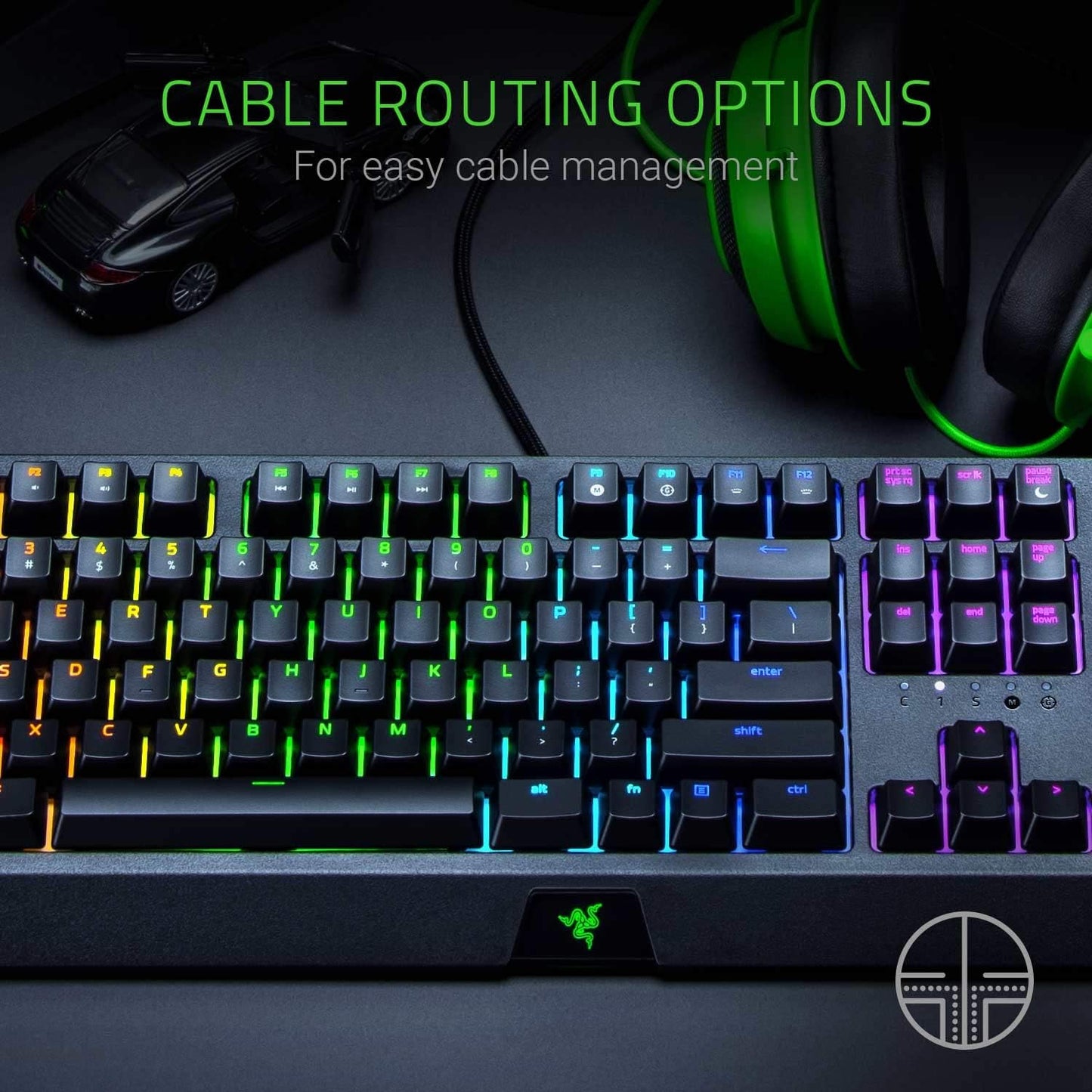 Razer Blackwidow Mechanical Gaming Keyboard: Green Mechanical Switches, Tactile & Clicky, Chroma RGB Lighting, Anti-Ghosting, Programmable Macro Functionality