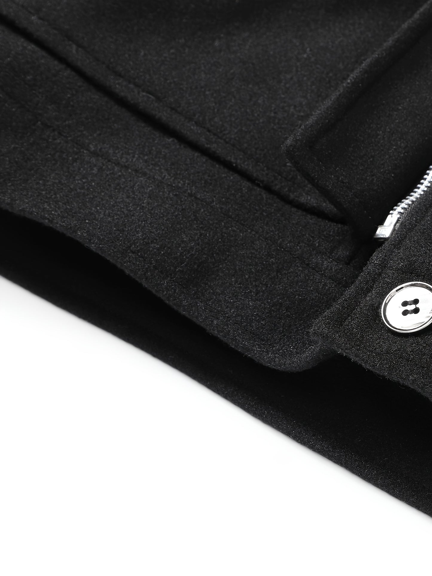 Men's Stylish Autumn/Winter Warm Polyester Casual Jacket with Lapel Collar, Zipper Closure, and Pockets - 100% Polyester Solid Color Loose Fit Coat