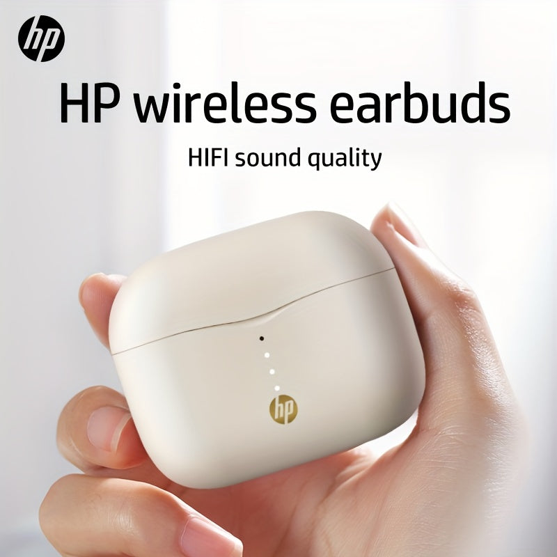 HP True Wireless Earbuds, Lightweight In-Ear Headphones with a Built-In Microphone, Offering Immersive Premium Sound And a Long-Range Connection, Complete with a Charging Case - Suitable for Both Iphone And Android Devices.