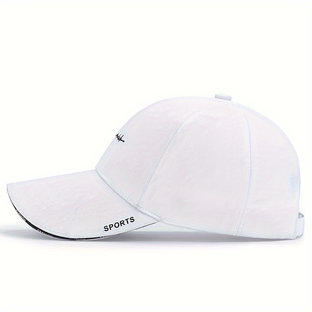 Simple Letter Embroidery Baseball Cap Hip Hop Solid Color Sports Hat Lightweight Adjustable Dad Hat For Women Men