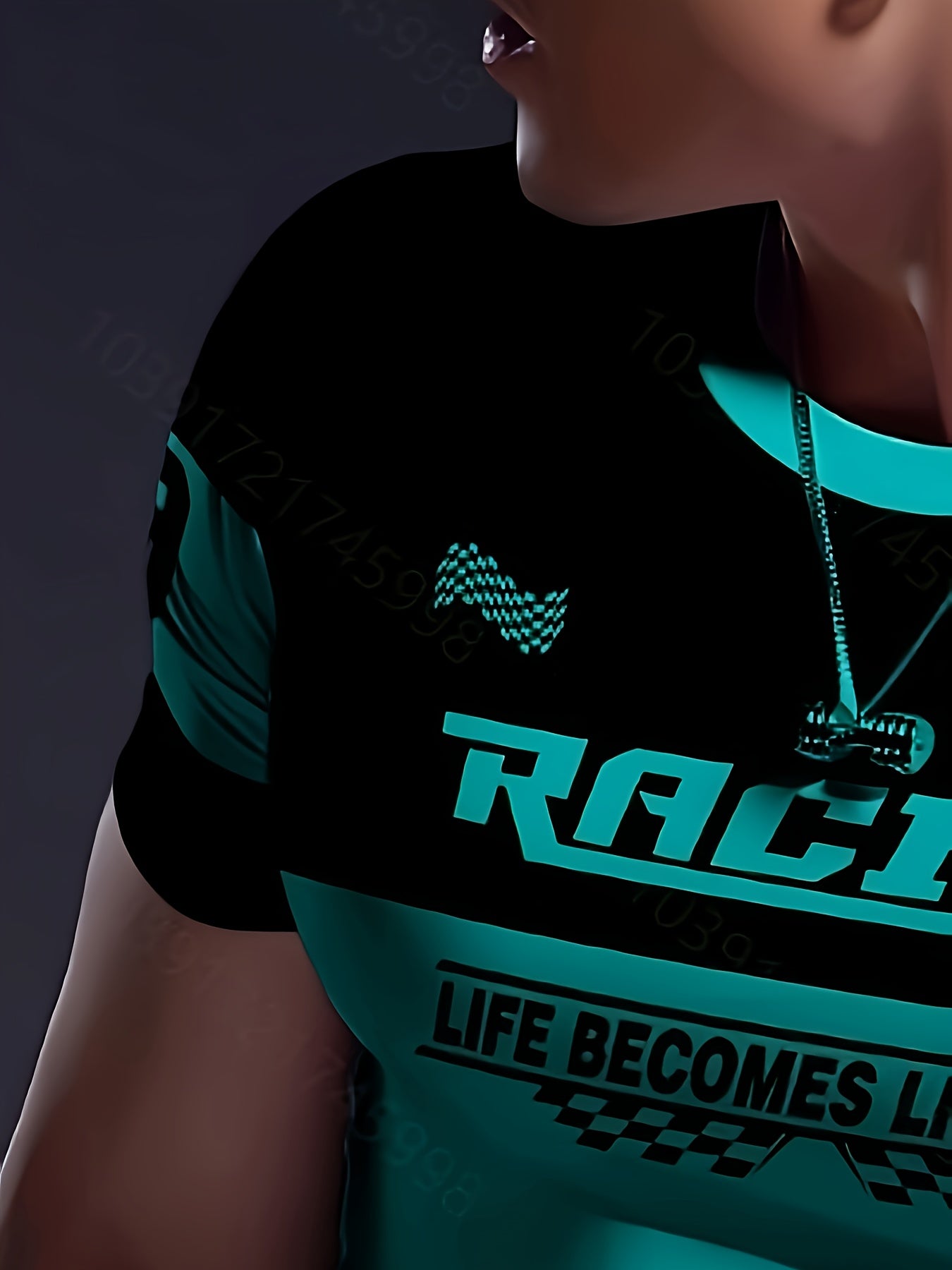 Men'S Racing Graphic T-Shirt - Bold Neon Green Black Racing Car Design, Lightweight Breathable Fabric for Motorsport Events, Casual Streetwear - Chicago Dream Maker Inspired Casual Attire, Racing Jersey, Event Apparel, Spor