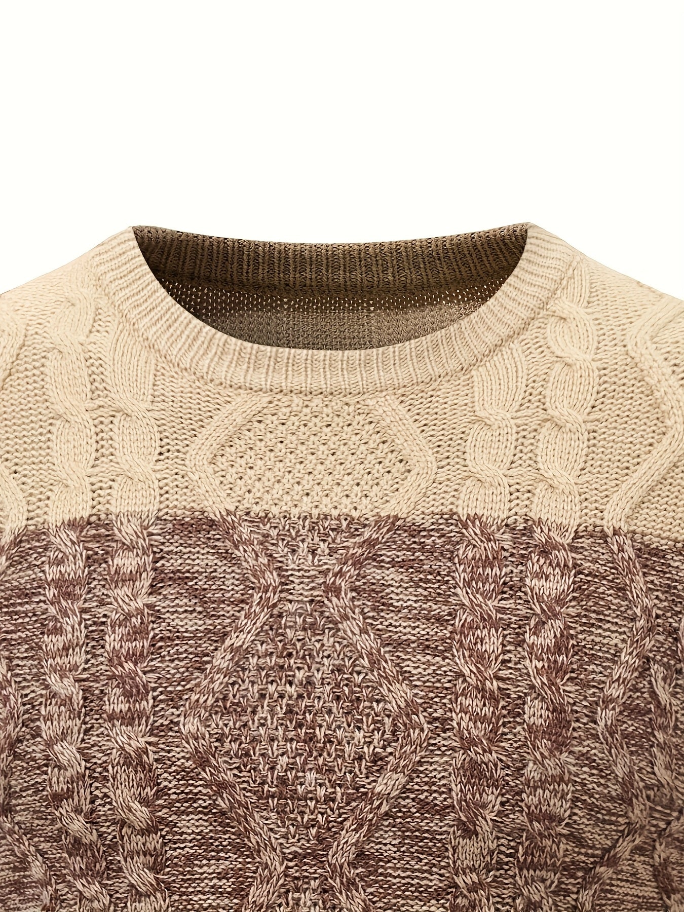 Տղամարդու առօրյա պուլովեր սվիտեր գարնանային և աշնանային համար, գունային համադրություններով տրիկոտաժե նախշերով, պատրաստված 100% ակրիլային նյութից։