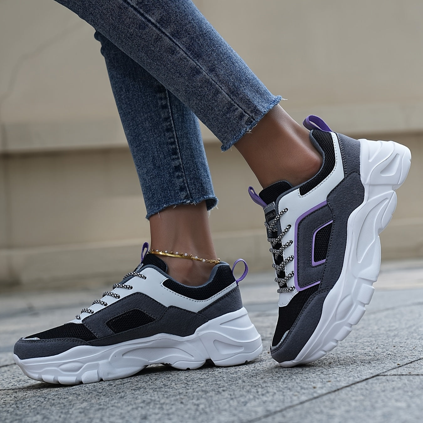 Women's Breathable Comfortable Sneakers - Stylish, Versatile Casual Shoes for All Seasons, Non-Slip EVA Sole